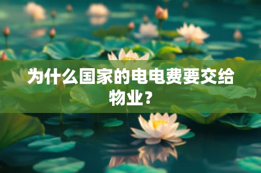 为什么国家的电电费要交给物业？