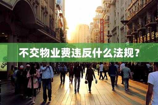 不交物业费违反什么法规？