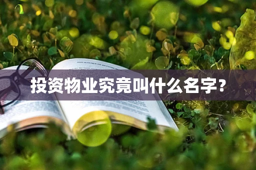 投资物业究竟叫什么名字？