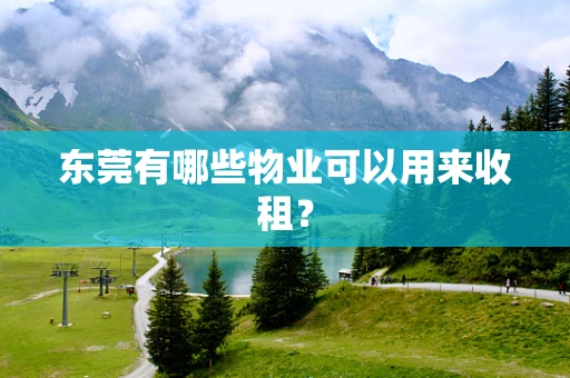 东莞有哪些物业可以用来收租？