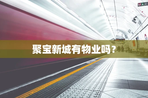 聚宝新城有物业吗？