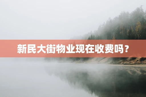 新民大街物业现在收费吗？