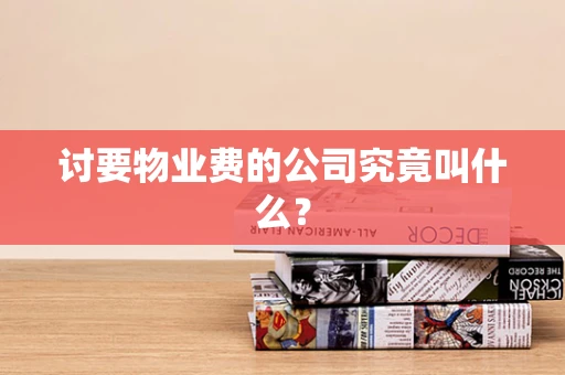 讨要物业费的公司究竟叫什么？