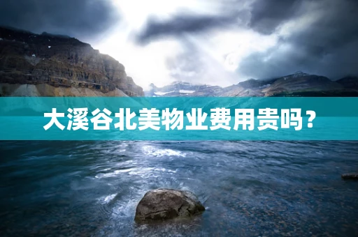 大溪谷北美物业费用贵吗？