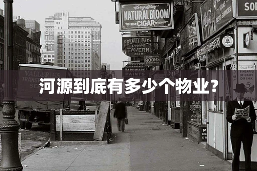 河源到底有多少个物业？