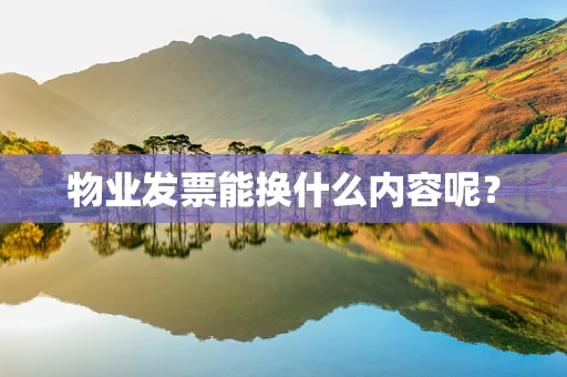 物业发票能换什么内容呢？