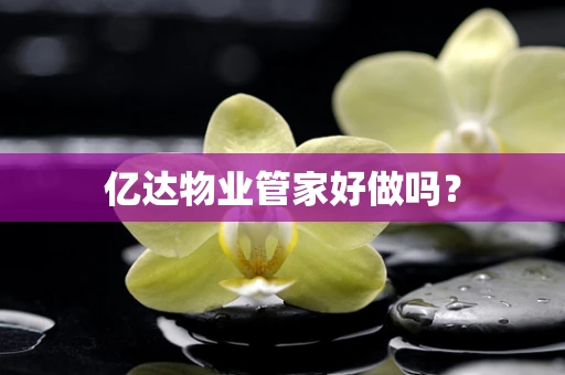 亿达物业管家好做吗？