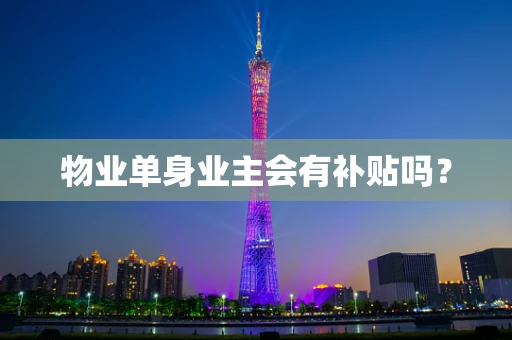 物业单身业主会有补贴吗？
