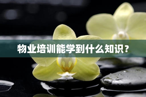 物业培训能学到什么知识？