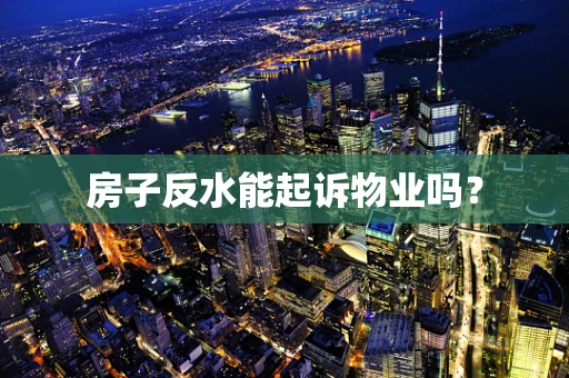 房子反水能起诉物业吗？