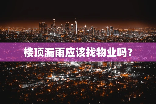 楼顶漏雨应该找物业吗？