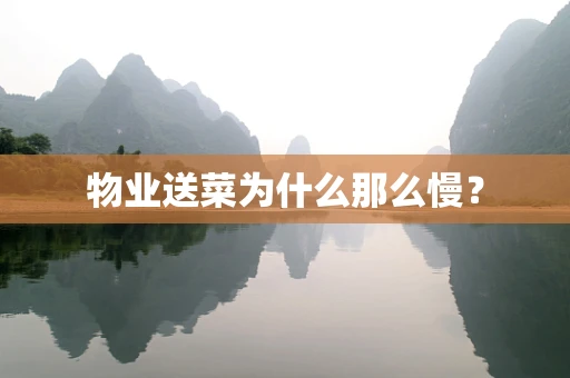 物业送菜为什么那么慢？