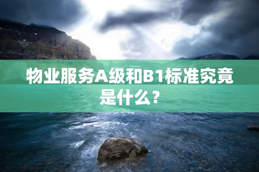 物业服务A级和B1标准究竟是什么？