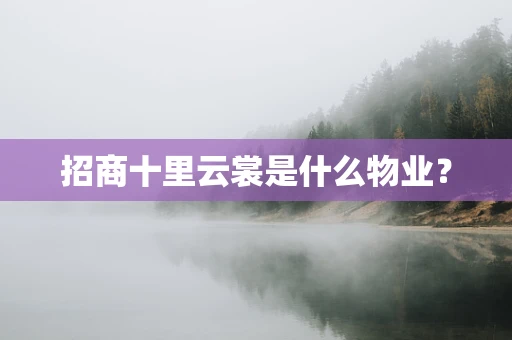 招商十里云裳是什么物业？