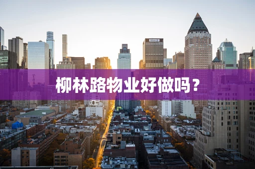 柳林路物业好做吗？