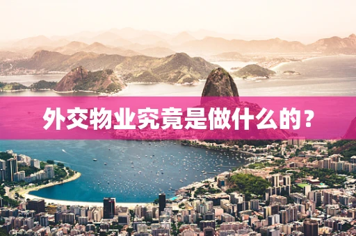 外交物业究竟是做什么的？
