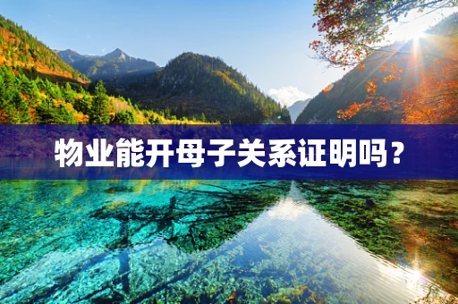物业能开母子关系证明吗？