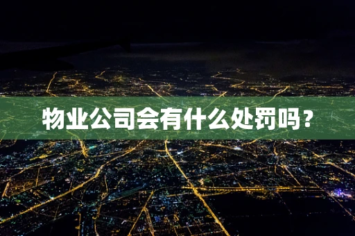 物业公司会有什么处罚吗？