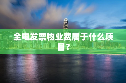 全电发票物业费属于什么项目？