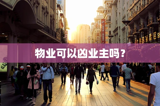 物业可以凶业主吗？
